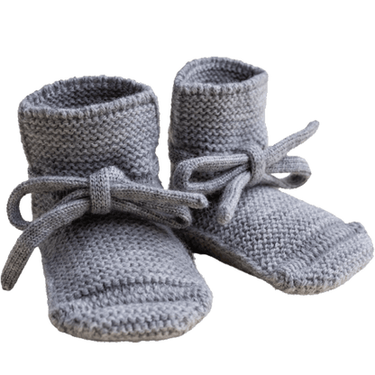 Hvid | Babyslofjes | Grey Melange - 