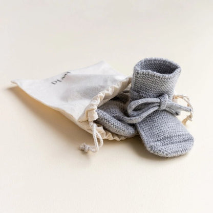 Hvid | Babyslofjes | Grey Melange - 