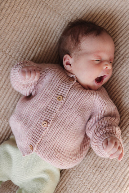 HVID | Cardigan Inga 0-3m | Powder - 5404027808574