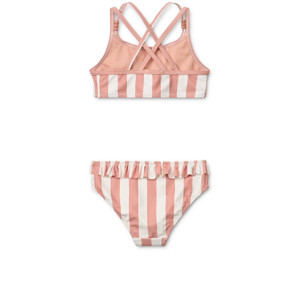 Liewood | Belle Gestreepte Bikini | Coral Blush - 5715493517854