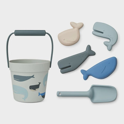Liewood | Dante Strandset | Whales / Cloud Blue - 