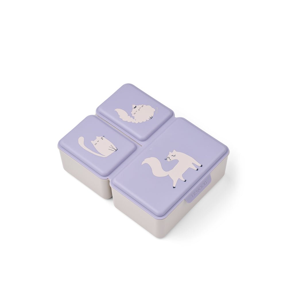 Liewood | Driss Lunchbox | Cat Warm Lila - 5715493553463