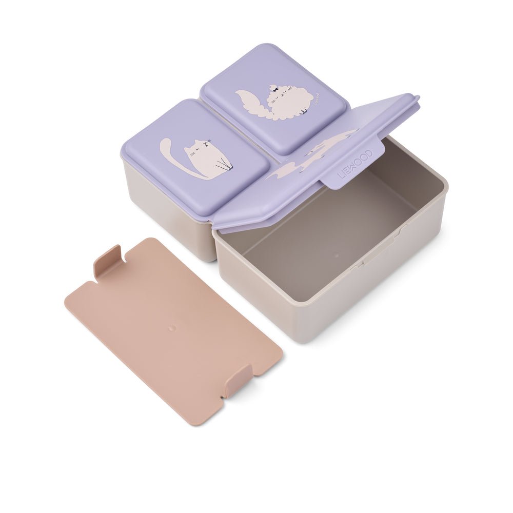 Liewood | Driss Lunchbox | Cat Warm Lila - 5715493553463