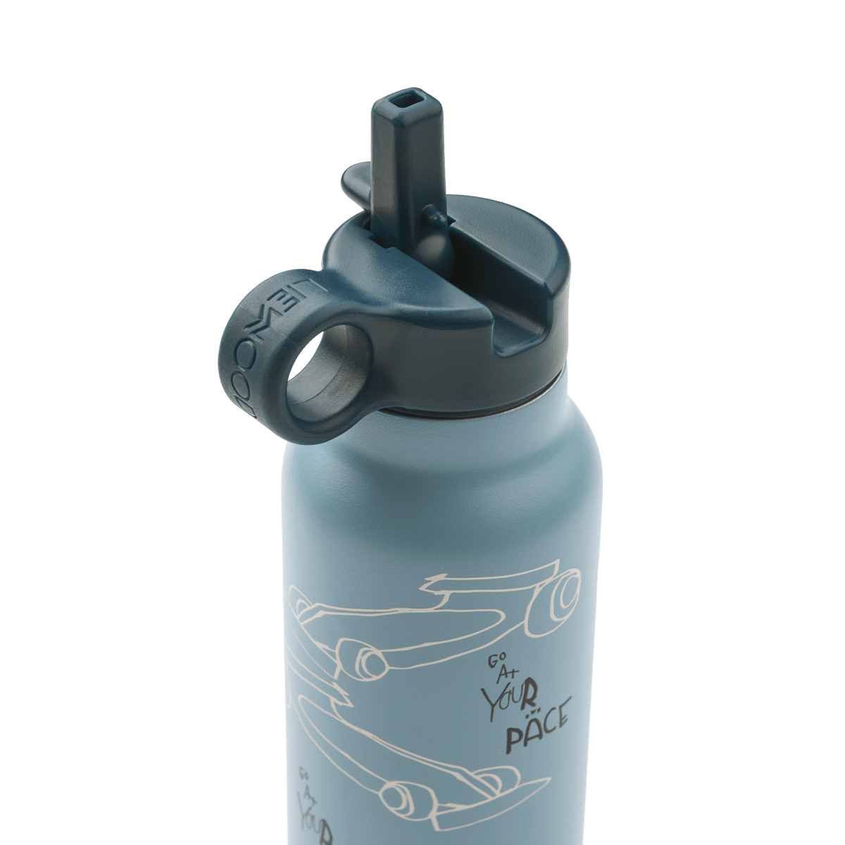 Liewood | Falk RVS Thermosfles 350 ml | Race Cars - 5715493553562