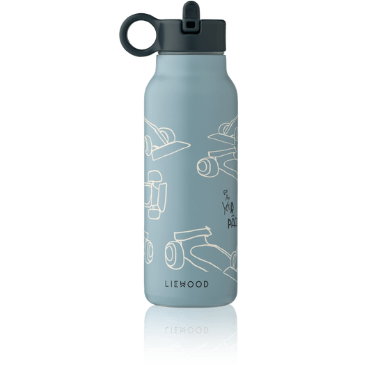 Liewood | Falk RVS Thermosfles 350 ml | Race Cars - 5715493553562