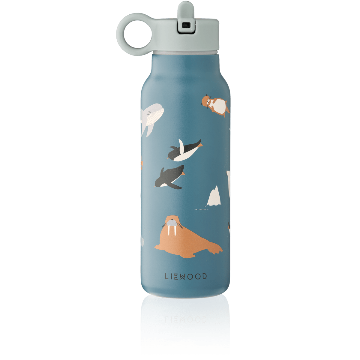 Liewood | Falk RVS Thermosfles Artic Sea 350 ml | Blauw - 5715493474874