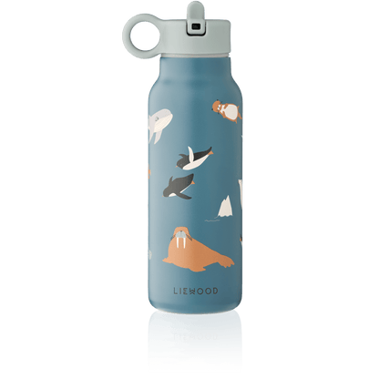 Liewood | Falk RVS Thermosfles Artic Sea 350 ml | Blauw - 5715493474874