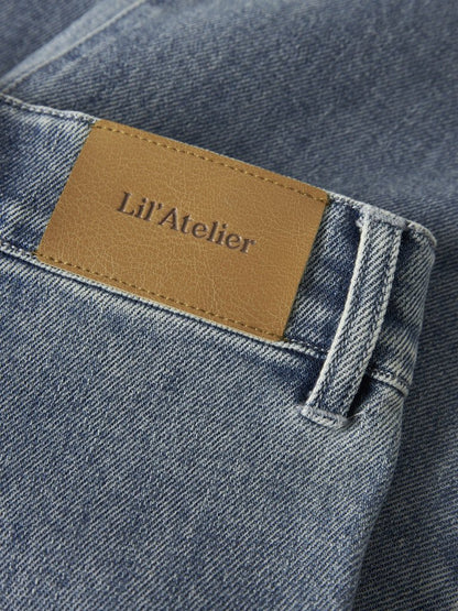 Lil' Atelier | Damla Wide Ancel Jeans | Medium Blue Denim - 5715829483761