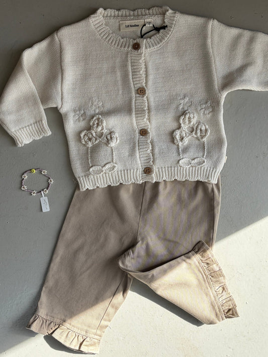 Lil' Atelier | Doreen Wide Twill Pants | Oxford Tan - 5715865927649