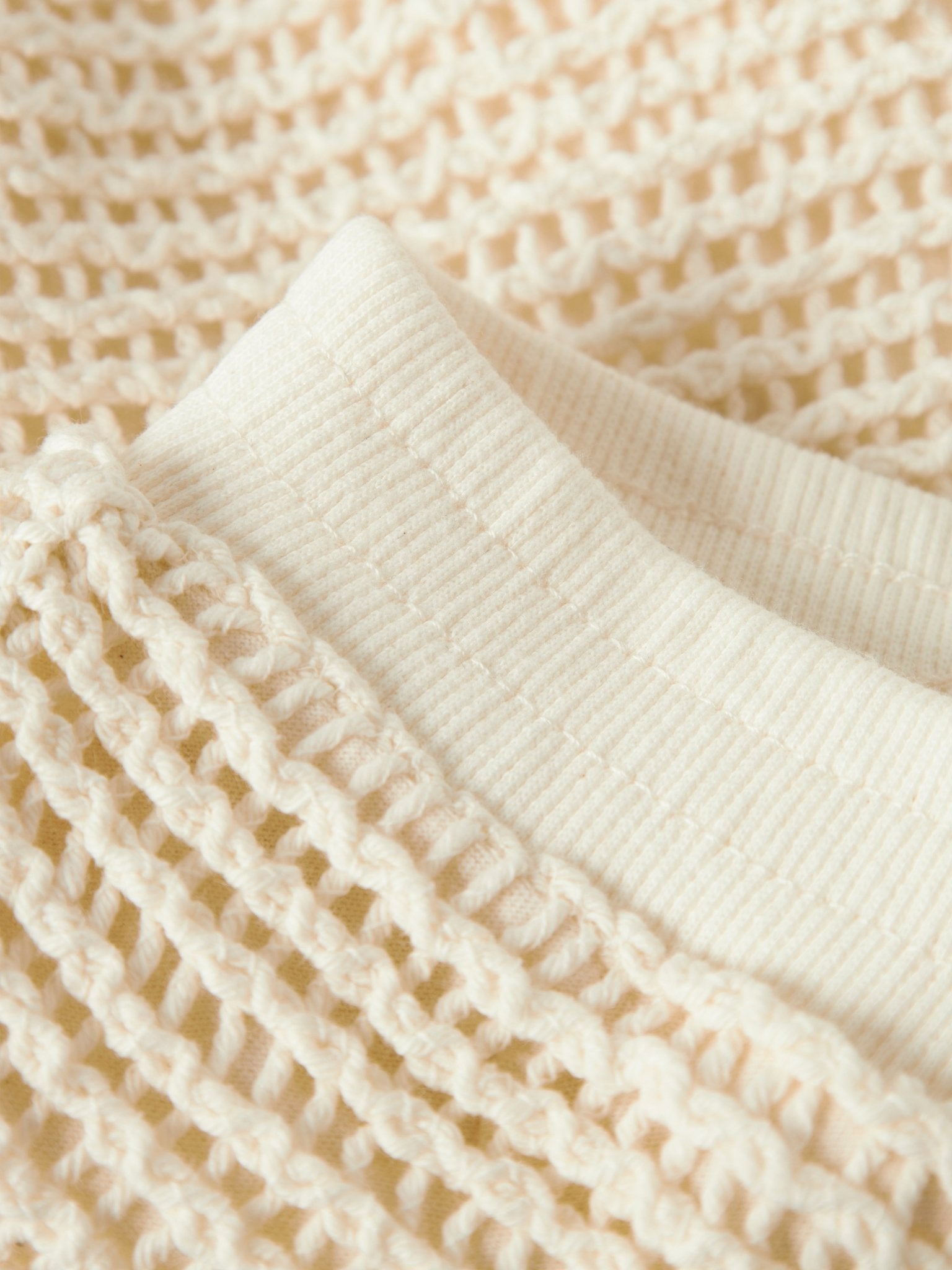 Lil' Atelier | Flora Gebreide Short | Coconut Milk - 