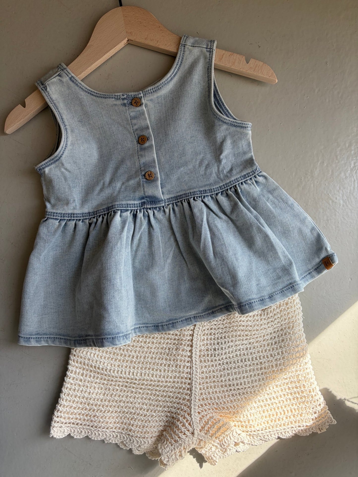 Lil' Atelier | Flora Gebreide Short | Coconut Milk - 
