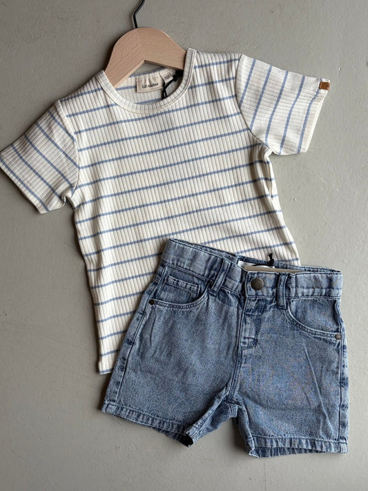 Lil' Atelier | Funda Loose Denim Shorts | Medium Blue Denim - 5715833940052