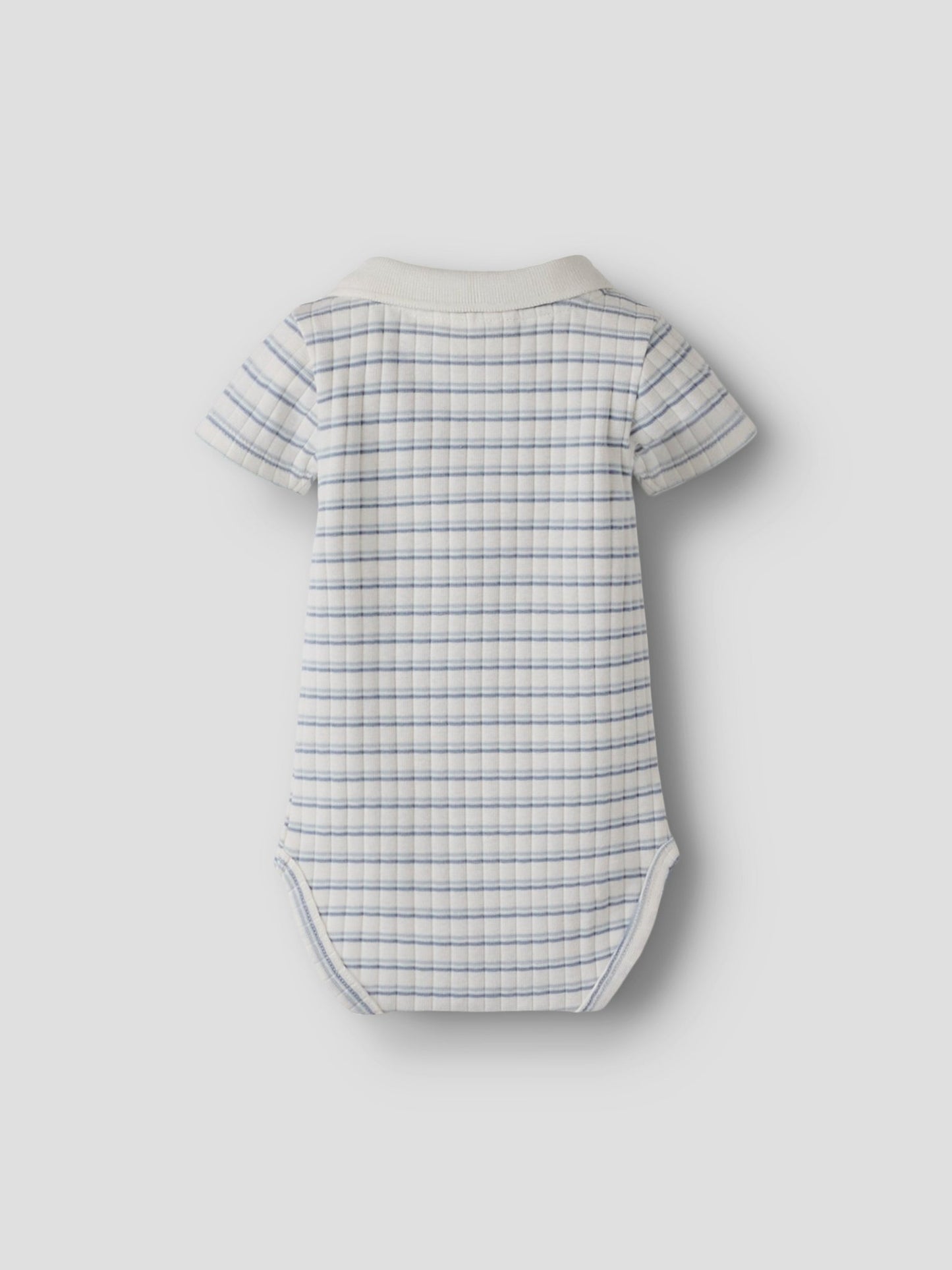 Lil' Atelier | Haldur Polo Romper | Coconut Milk Dusty Blue - 5715866104629