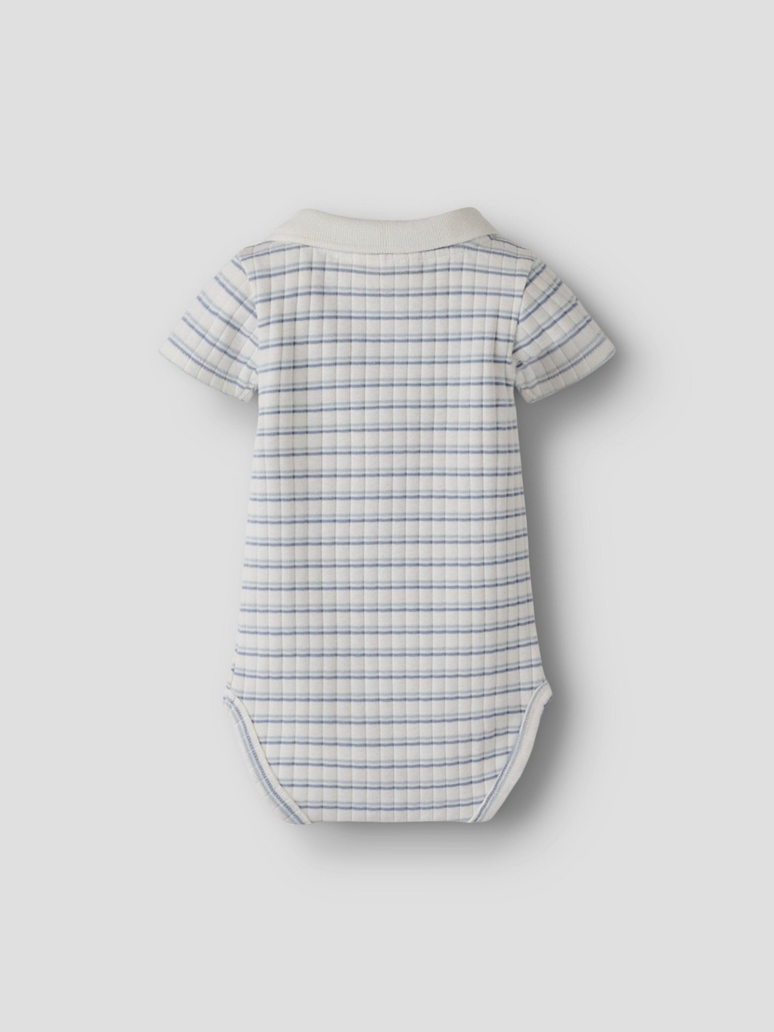 Lil' Atelier | Haldur Polo Romper | Coconut Milk Dusty Blue - 5715866104629