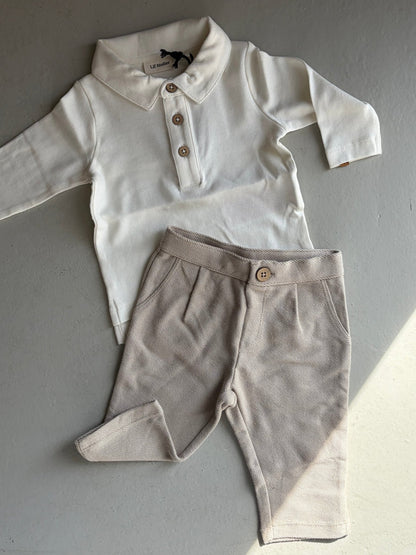 Lil' Atelier | Kaleo Pant Baby | Feather Gray - 5715905980979