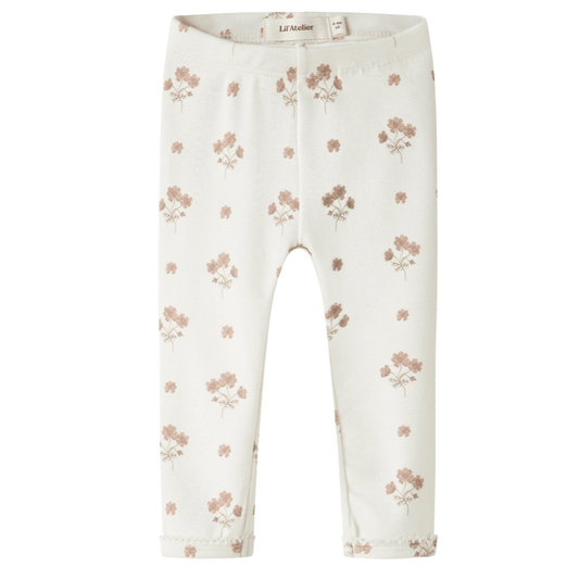 Lil Atelier | Layo Sin Slim Legging | Coconut Milk Pink Flower - 5715829603718
