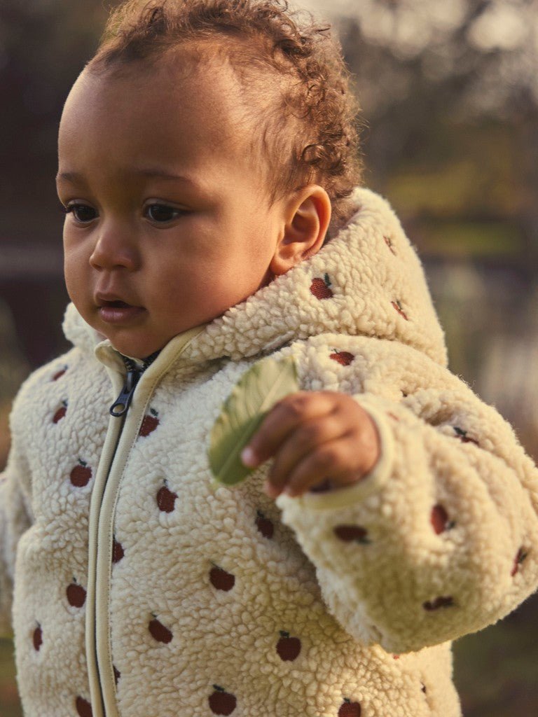 Lil' Atelier | Nalo Sia Loose Sherpa Jack Baby | Turtledove Apples - 5715833894317