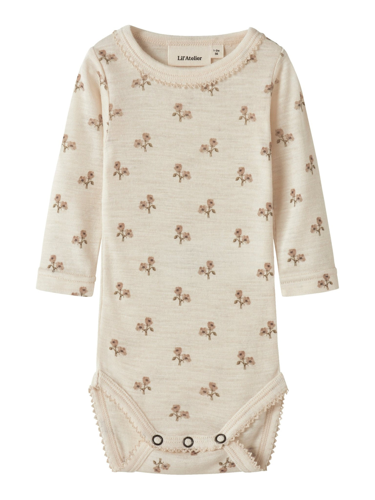 Lil' Atelier | Nalu Wollen Romper | Turtledove - 5715831033541