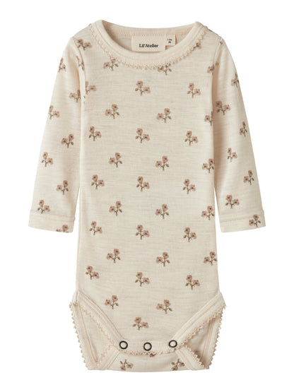 Lil' Atelier | Nalu Wollen Romper | Turtledove - 5715831033541