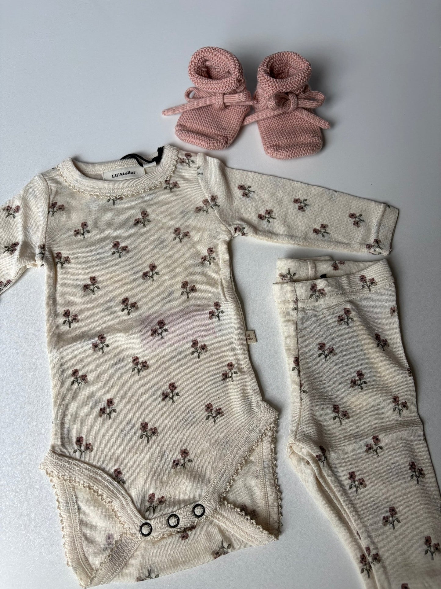 Lil' Atelier | Nalu Wollen Romper | Turtledove - 5715831033541