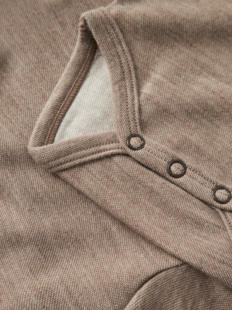 Lil' Atelier | Nilo Wollen Romper | Sepia Tint Melange - 5715831036306