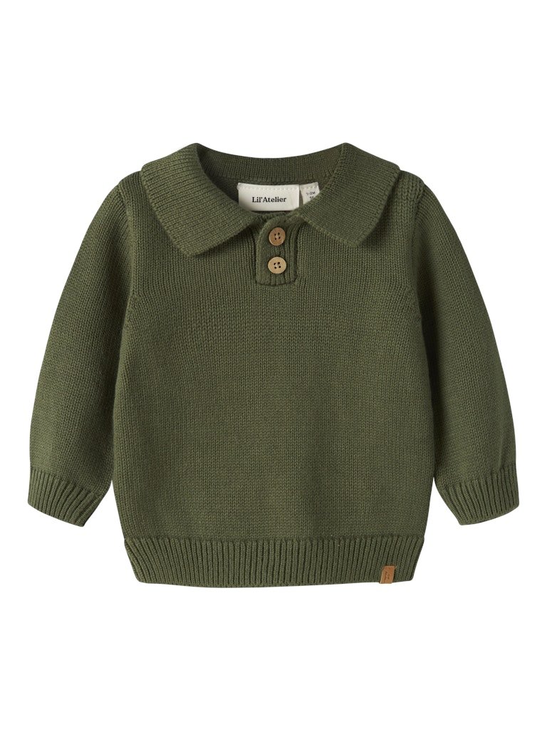 Lil' Atelier | Olo Gebreide Polo Baby | Cypress - 5715905430719