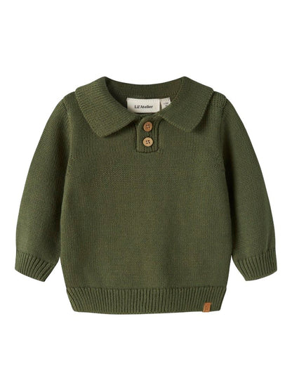 Lil' Atelier | Olo Gebreide Polo Baby | Cypress - 5715905430719