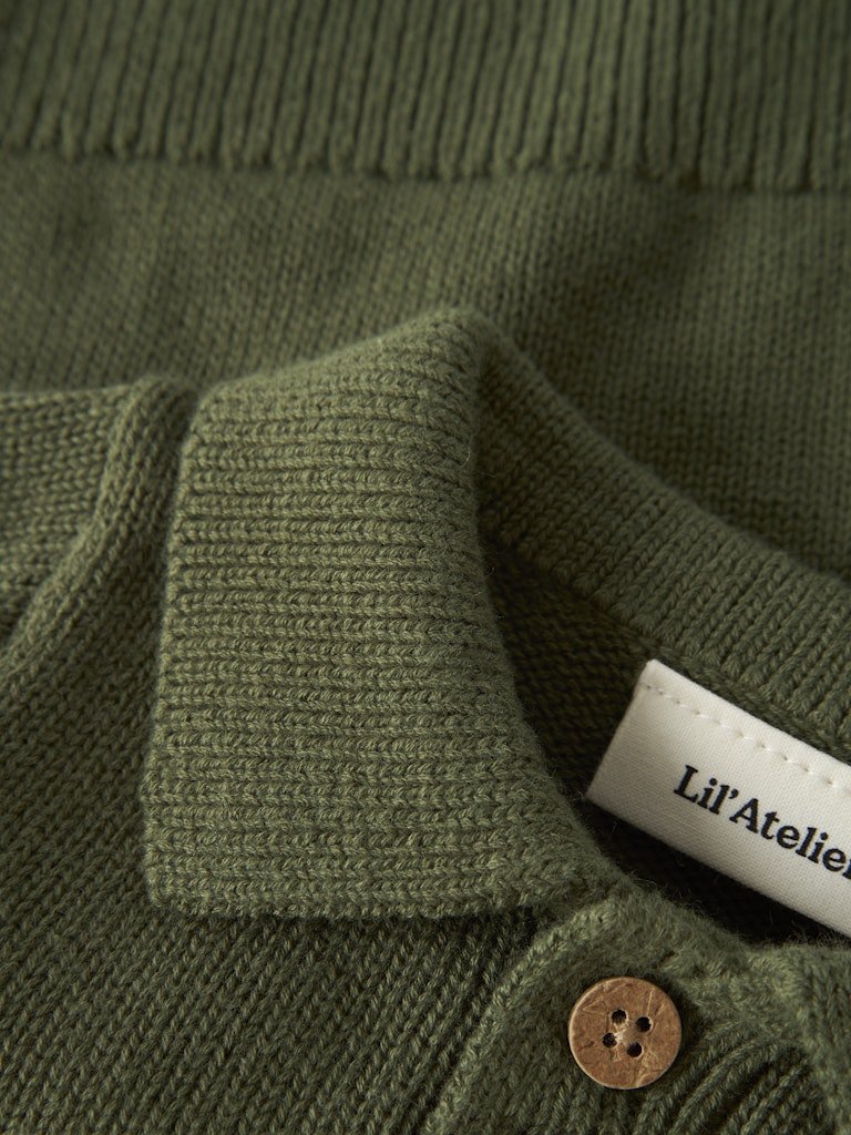 Lil' Atelier | Olo Gebreide Polo Baby | Cypress - 5715905430719