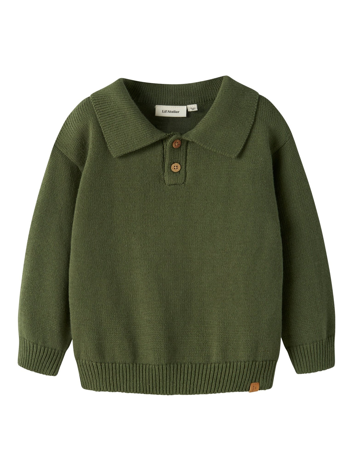 Lil' Atelier | Olo Gebreide Polo | Cypress - 5715905448332