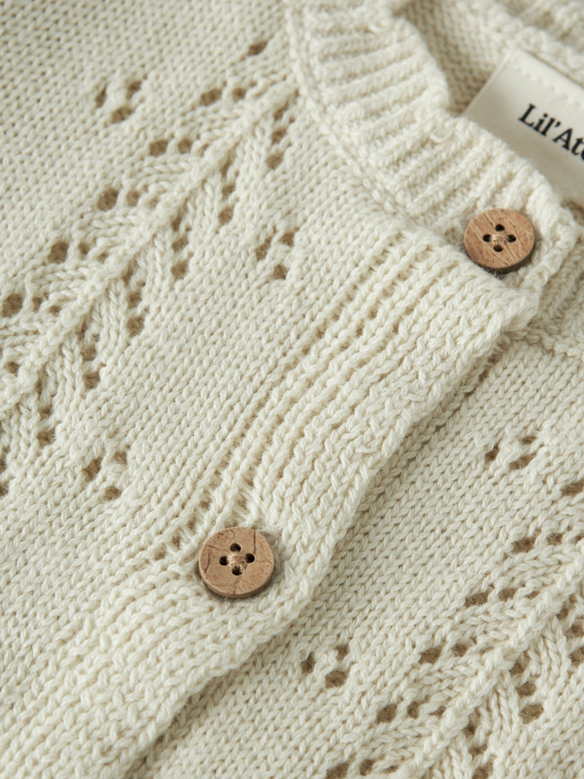 Lil' Atelier | Oplea Gebreid Vest Baby | Turtledove - 5715905431143