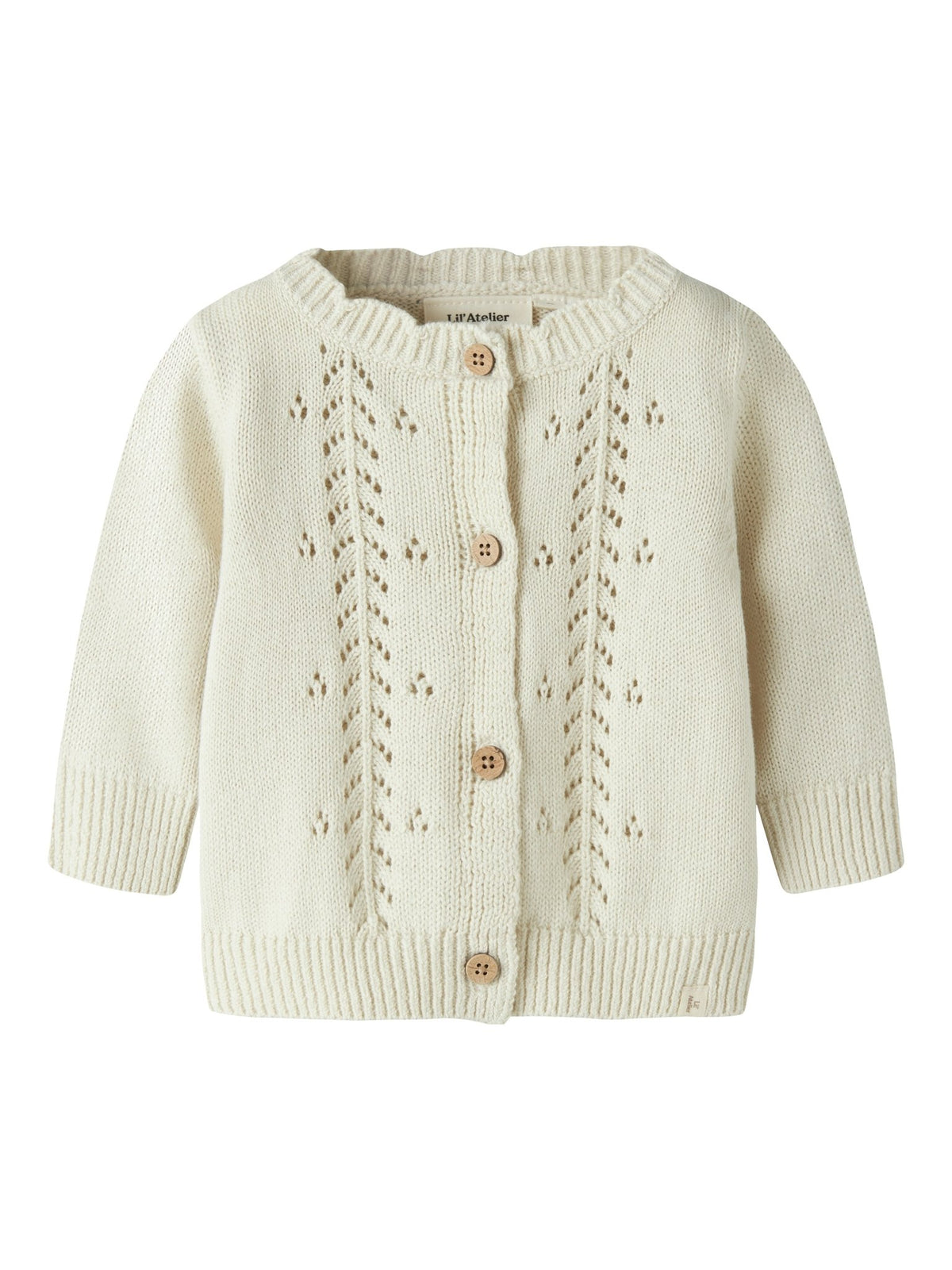 Lil' Atelier | Oplea Gebreid Vest Baby | Turtledove - 5715905431143