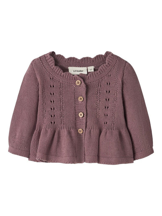 Lil' Atelier | Ramla Gebreid Vest Baby | Rose Taupe - 5715909595889