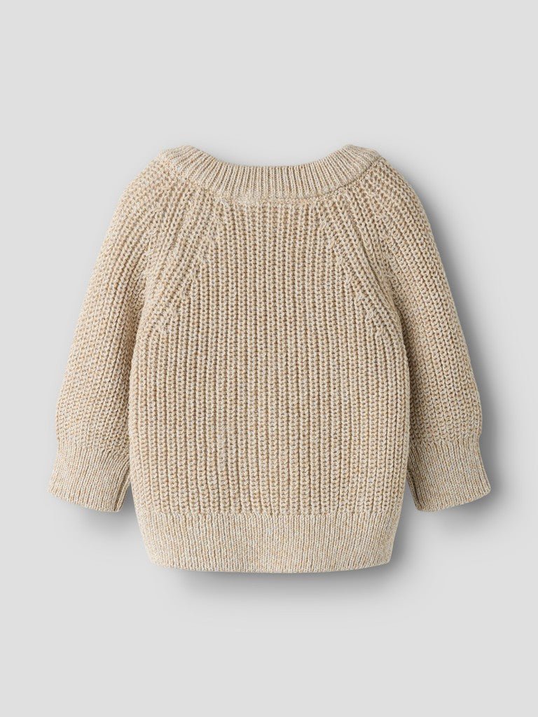 Lil' Atelier | Rokkos Gebreide Trui Baby | White Pepper Melange - 5715909585606