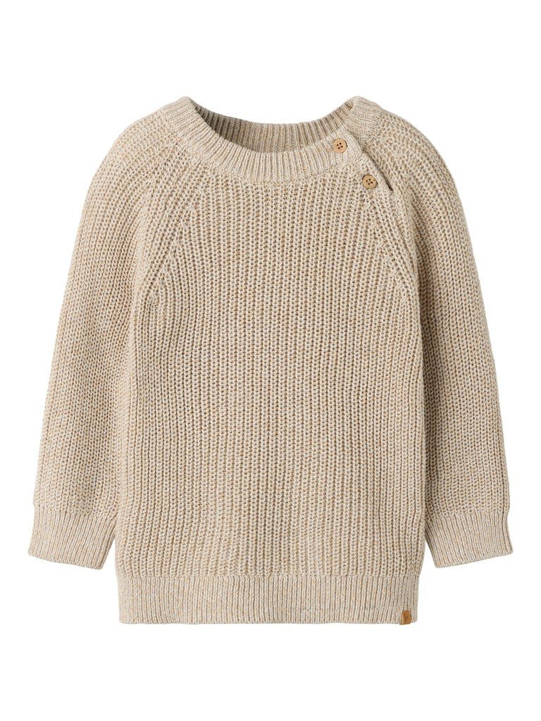 Lil' Atelier | Rokkos Gebreide Trui | White Pepper Melange - 5715909586115