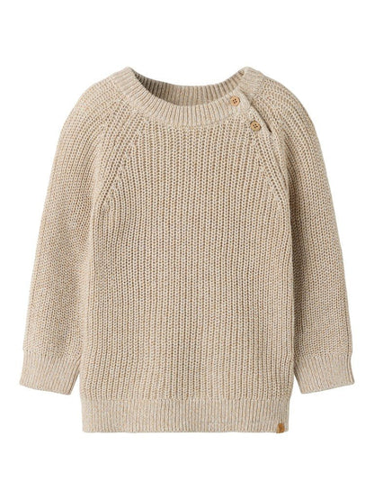 Lil' Atelier | Rokkos Gebreide Trui | White Pepper Melange - 5715909586115