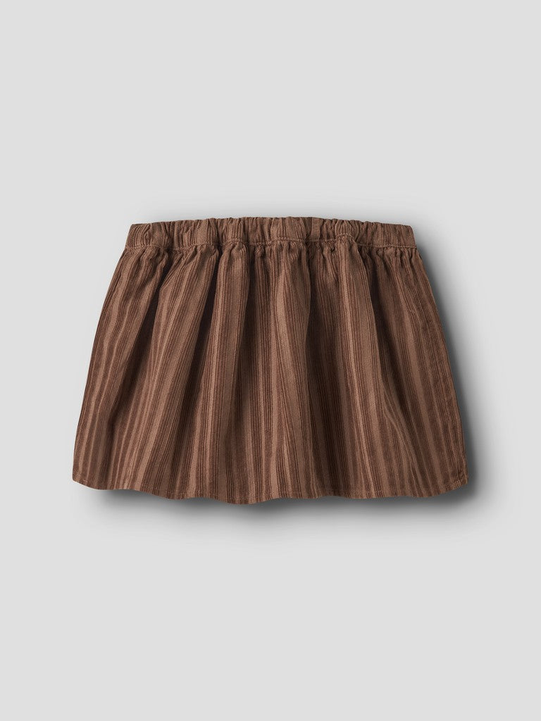 Lil' Atelier Ros ribfluwelen rok Partridge met hartvormige zakken