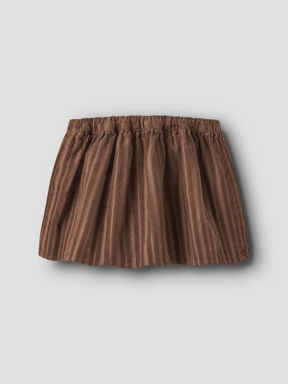 Lil' Atelier Ros ribfluwelen rok Partridge met hartvormige zakken