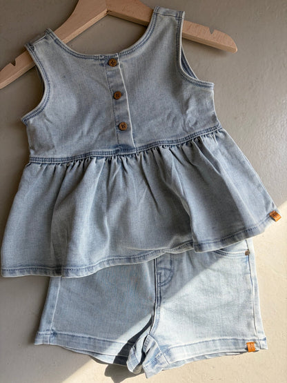 Lil'Atelier | Frances Loose top | Light Blue Denim - 