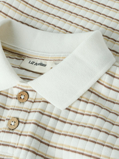 Lil'Atelier | Haldur Loose Polo | Coconut Milk - 5715866123828