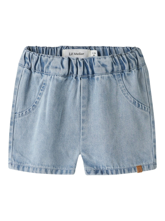 Lil'Atelier | River Loose Shorts Baby | Medium Blue Denim - 