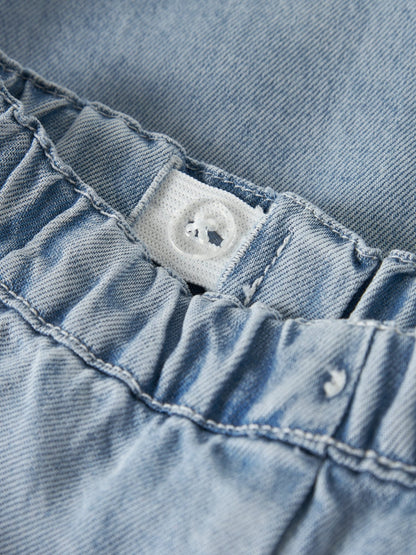 Lil'Atelier | River Loose Shorts Baby | Medium Blue Denim - 
