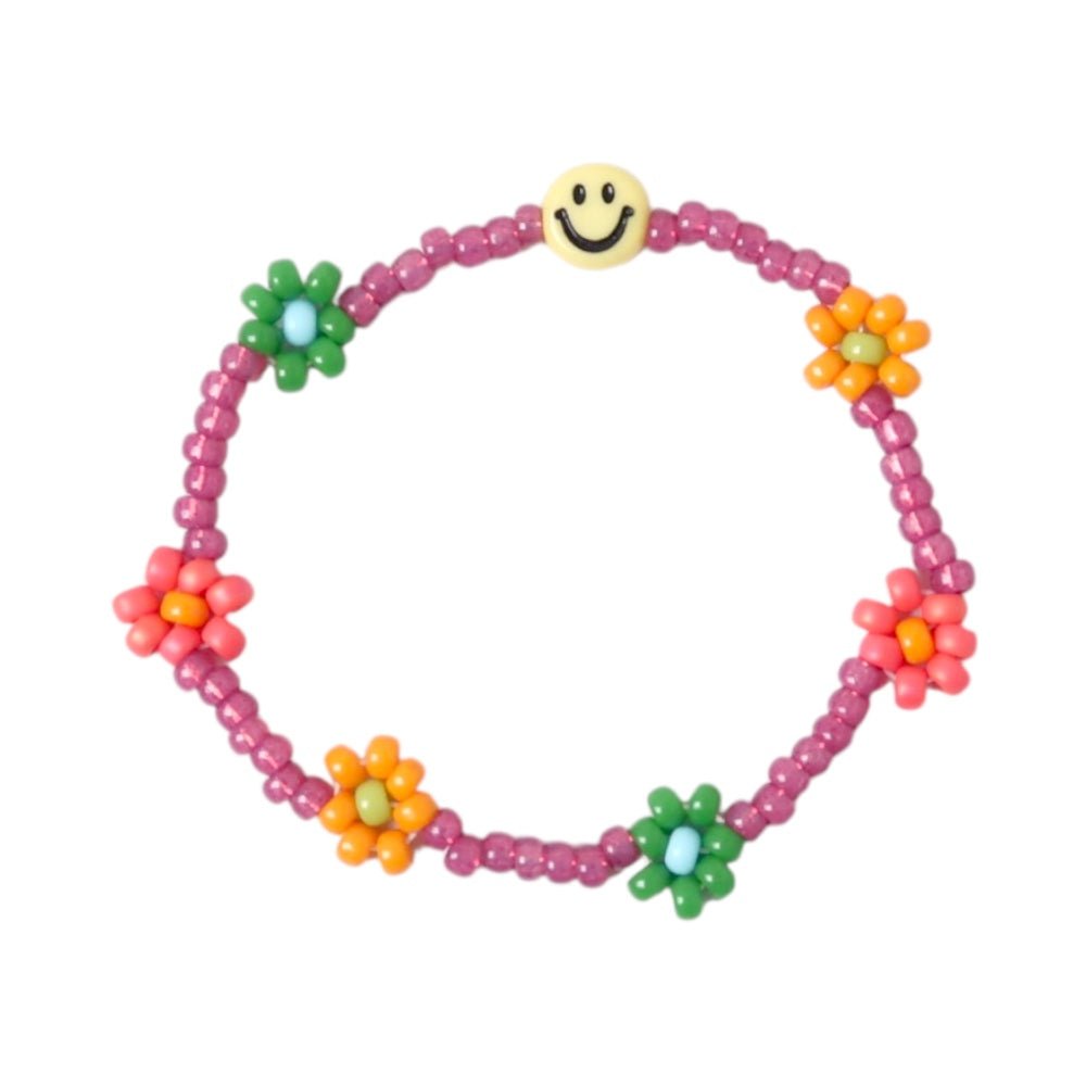 LOVEissue | Armband Daisy Smiley | Plum - 