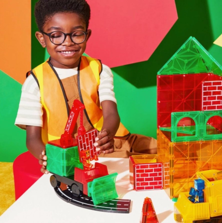 Magna - Tiles | Builder XL Magnetische Tegels | 50 stuks | Multi Color - 