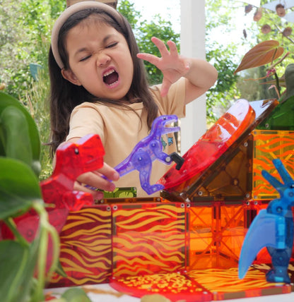 Magna - Tiles | Dino World Magnetische Tegels | 40 stuks | Multi Color - 