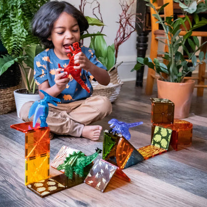 Magna - Tiles | Dino World Magnetische Tegels | 40 stuks | Multi Color - 