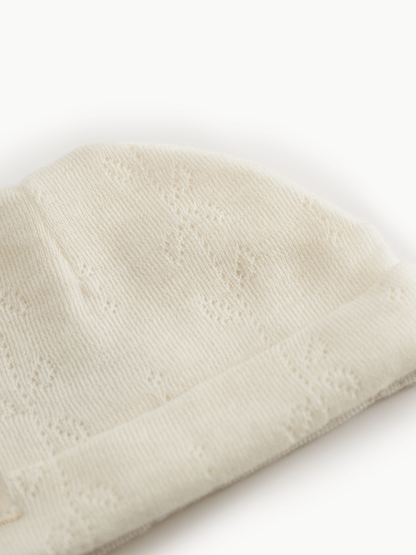 MarMar | Aiko Newborn Pointelle Muts | Natural - 5711529583466
