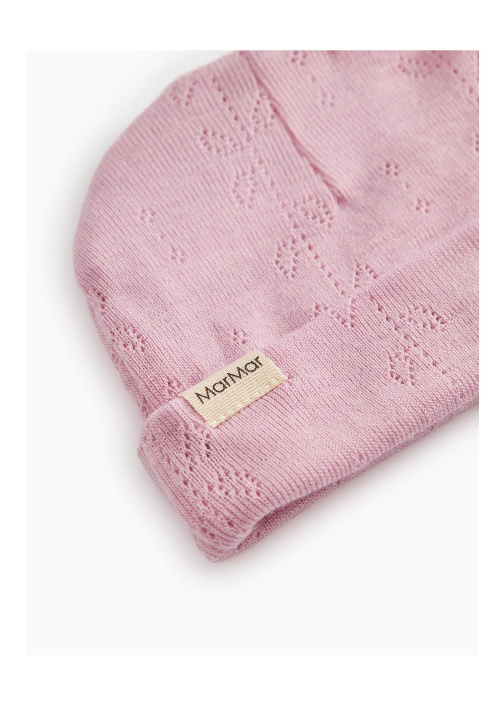 MarMar | Aiko Newborn Pointelle Muts Wol | Soft Berry - 5715522367160