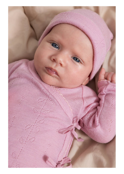 MarMar | Aiko Newborn Pointelle Muts Wol | Soft Berry - 5715522367160