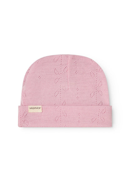 MarMar | Aiko Newborn Pointelle Muts Wol | Soft Berry - 5715522367160