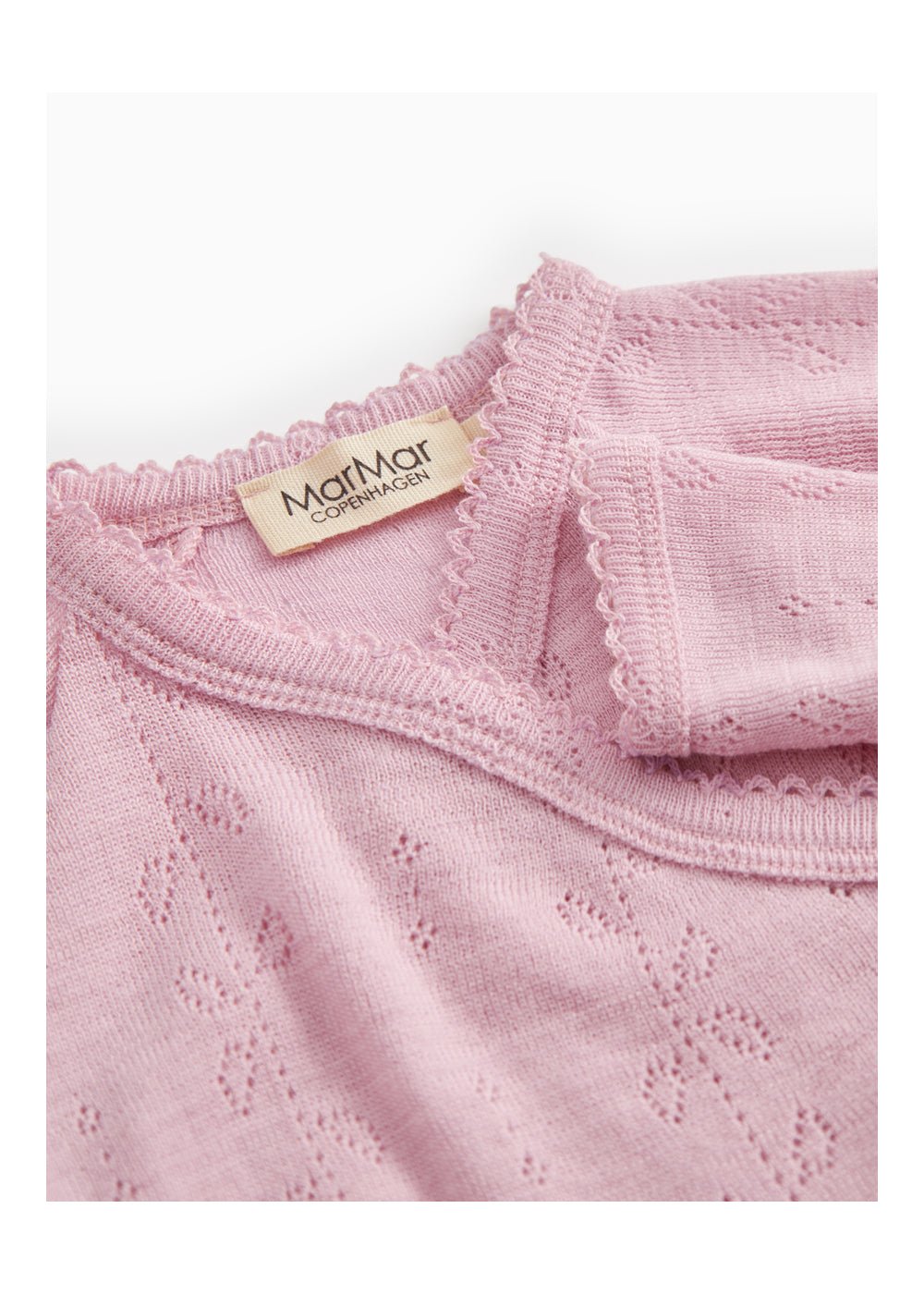 MarMar | Belita Pointelle Overslagromper Wol | Soft Berry - 5715522366804